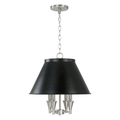 Capital Lighting Benson 4 Light Pendant in Black Tie - 341541BT