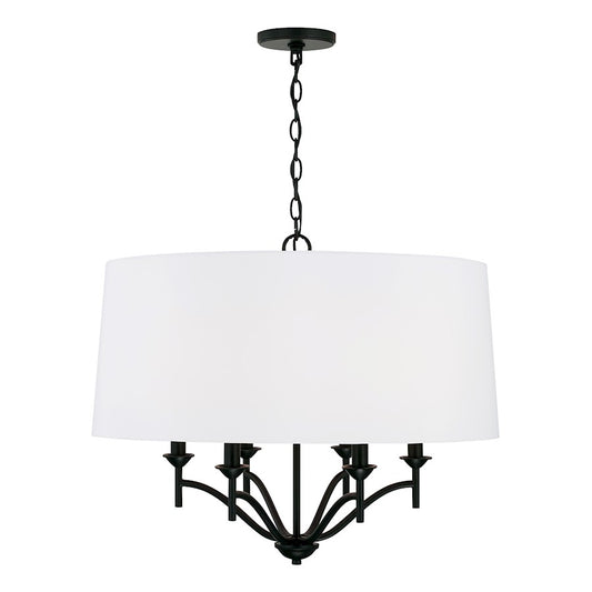 Capital Lighting Peyton 6 Light Pendant in Matte Black - 342061MB