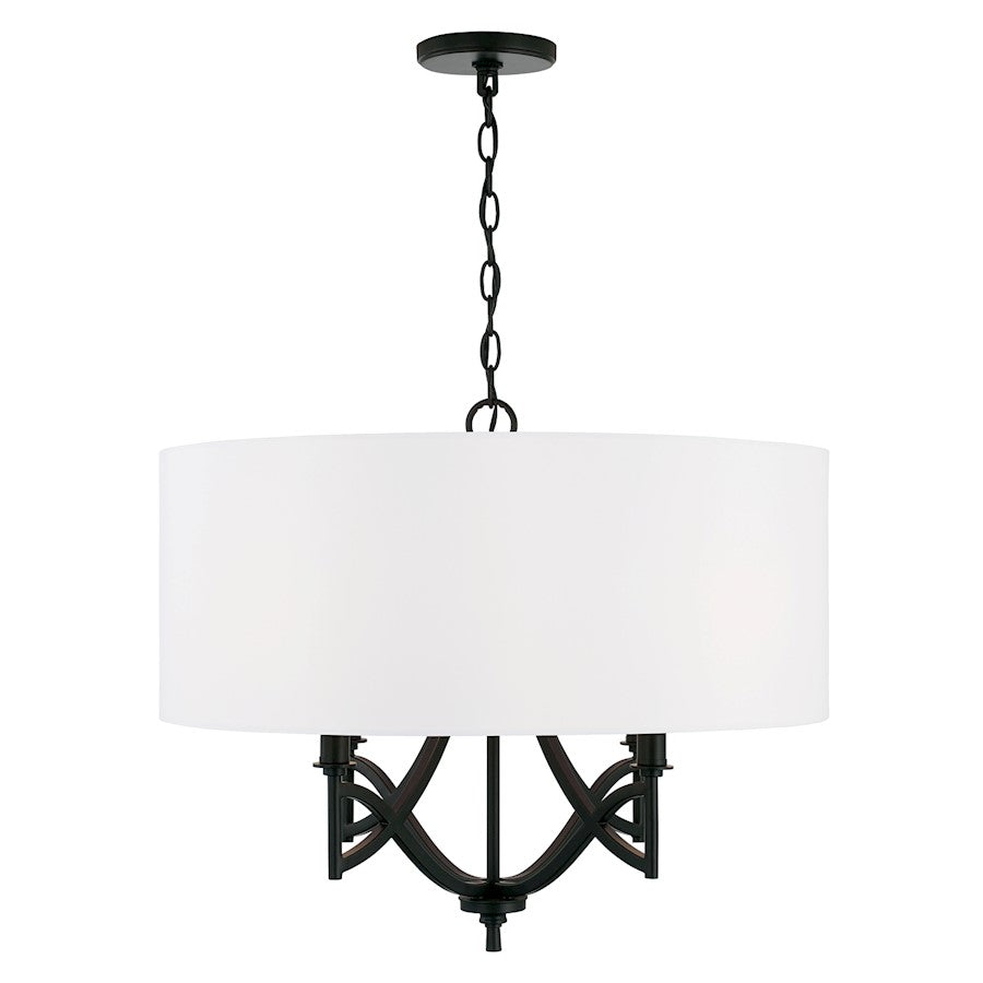 Capital Lighting Sylvia 4 Light Pendant in Matte Black - 342341MB