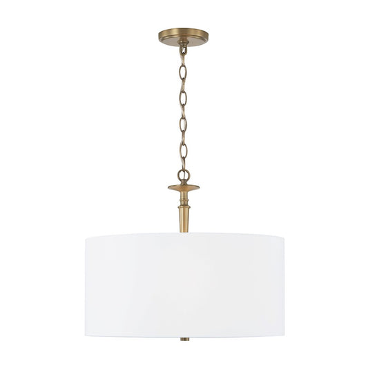 Capital Lighting Abbie 3 Light Pendant in Aged Brass - 342631AD