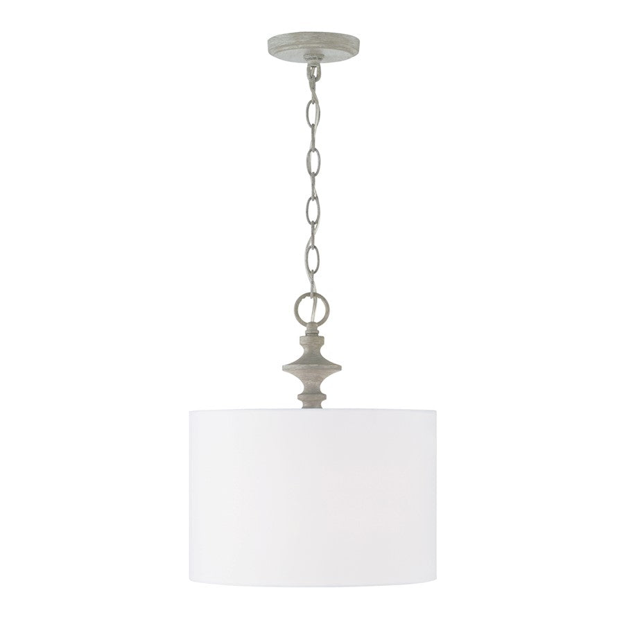 Capital Lighting Penelope 1 Light Pendant in Painted Grey - 343011PY