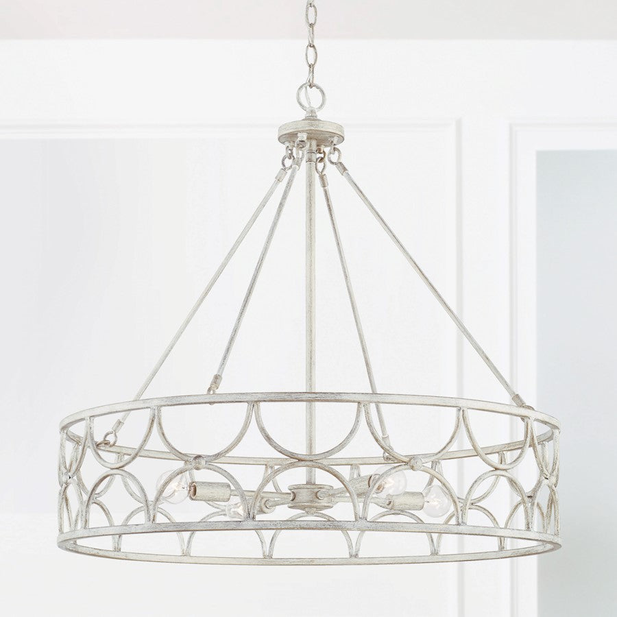 4 Light Pendant in Winter White