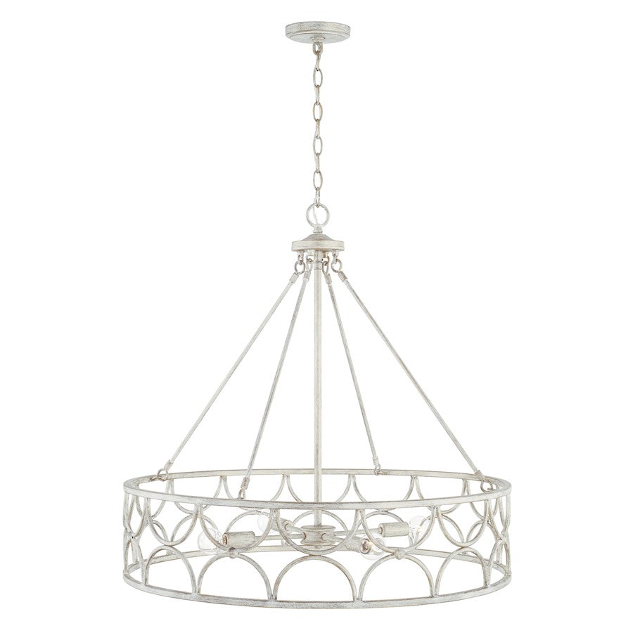 4 Light Pendant in Winter White