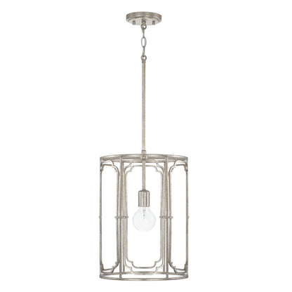 Capital Lighting Merrick 1 Light Pendant in Antique Silver - 343411AS