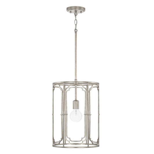 Capital Lighting Merrick 1 Light Pendant in Antique Silver - 343411AS