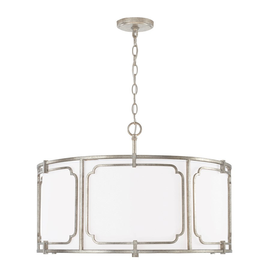 Capital Lighting Merrick 4 Light Pendant in Antique Silver - 343442AS