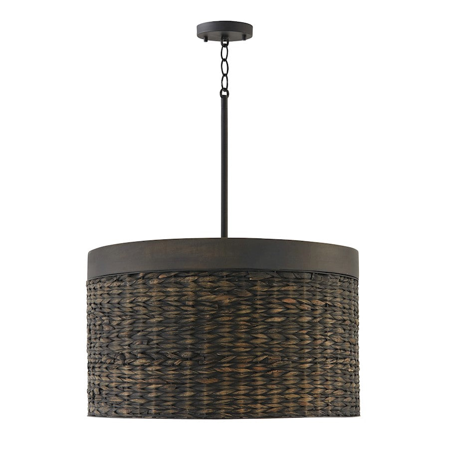 Capital Lighting Tallulah 4 Light 24" Pendant, Charcoal Wash - 343942CW