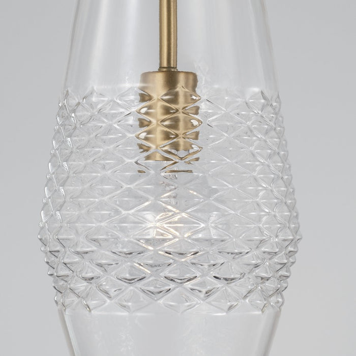 Capital Lighting Dena 1 Light Pendant, Diamond Embossed