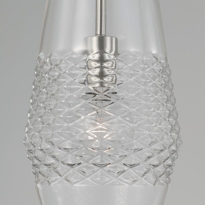 Capital Lighting Dena 1 Light Pendant, Diamond Embossed