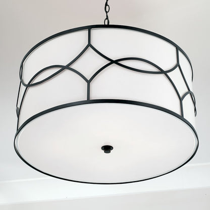 4 Light 24" Pendant, Matte Black