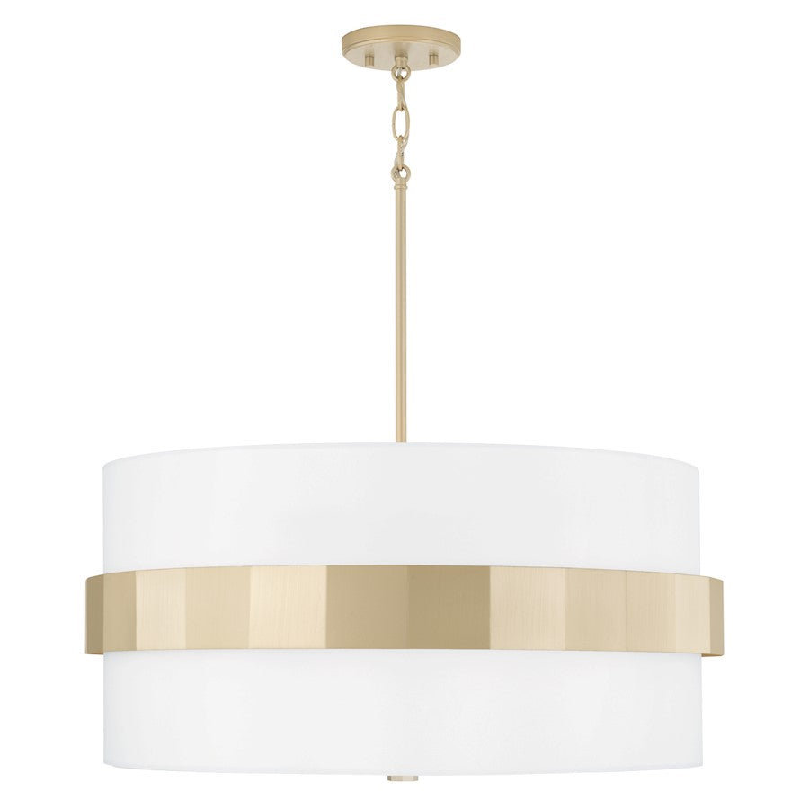 Capital Lighting Sutton 4 Light Pendant, Soft Gold - 346241SF