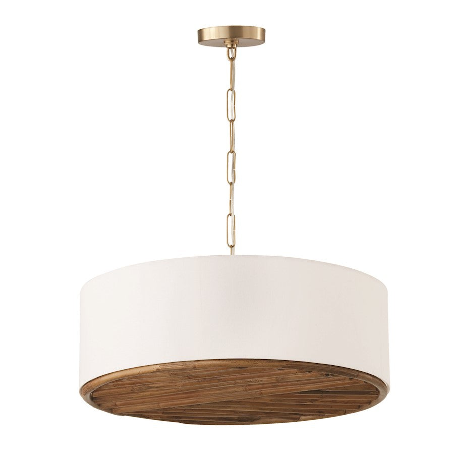 Capital Lighting Soleil 4 Light Pendant, Brass - 347441MA