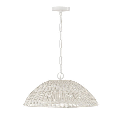 Capital Lighting Small Naomi 1 Light Pendant, White - 347511HH