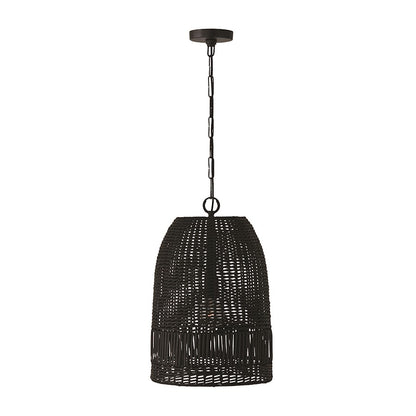 Capital Lighting Medium Naomi 1 Light Pendant, Black - 347512MB