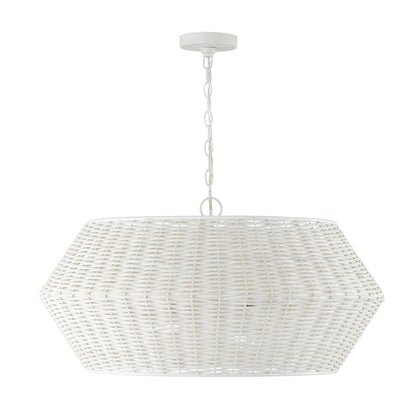 Capital Lighting Boca 6 Light Pendant, White - 347861HH