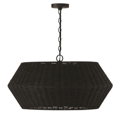 Capital Lighting Boca 6 Light Pendant, Black - 347861MB