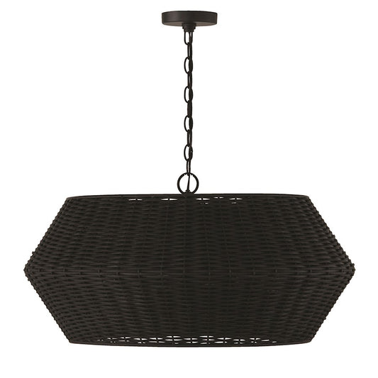 Capital Lighting Boca 6 Light Pendant, Black - 347861MB