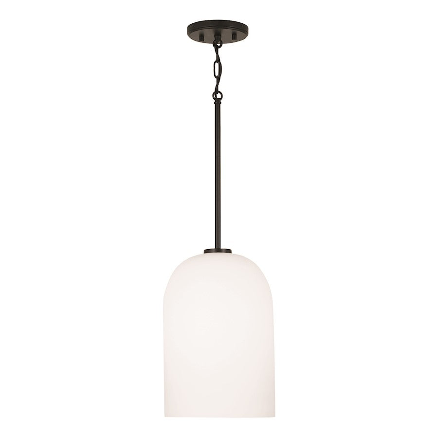 HomePlace Lighting Lawson 1 Light Pendant, Black/Soft White - 348811MB