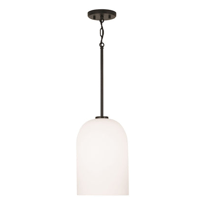 HomePlace Lighting Lawson 1 Light Pendant, Black/Soft White - 348811MB