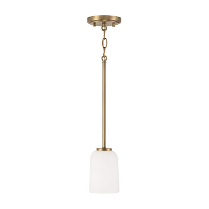 HomePlace Lighting Lawson 1 Light 6" Pendant, Brass/Soft White - 348812AD-542