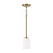 HomePlace Lighting Lawson 1 Light 6" Pendant, Brass/Soft White - 348812AD-542