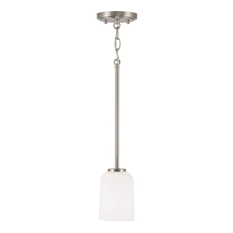 HomePlace Lighting Lawson 1 Light Pendant, Nickel/Soft White - 348812BN-542