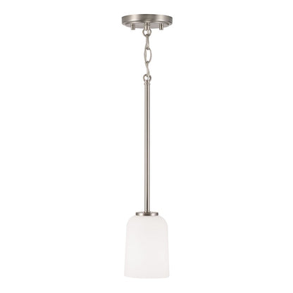 HomePlace Lighting Lawson 1 Light Pendant, Nickel/Soft White - 348812BN-542