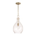 HomePlace Lighting Brentwood 1 Light Pendant, Brass/Clear Seeded - 349011AD