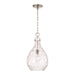 HomePlace Lighting Brentwood 1 Light Pendant, Nickel/Clear Water - 349012BN
