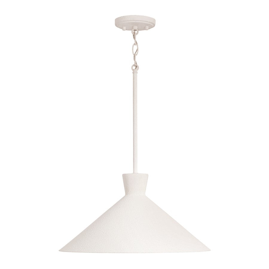 Capital Lighting Paloma 1 Light Pendant, White - 350312XW