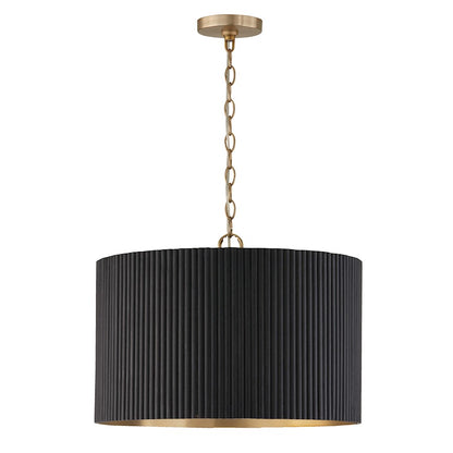 Capital Lighting Donovan 4 Light Pendant, Black Stain/Brass - 350741KR