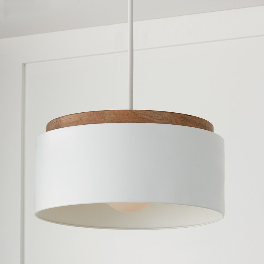 1 Light Pendant, Light Wood