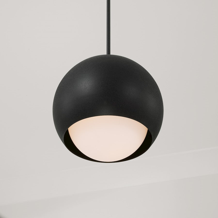 1 Light Pendant, Black Iron