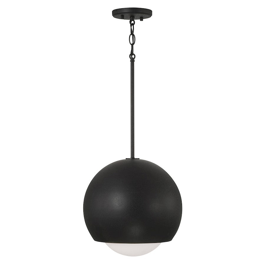 1 Light Pendant, Black Iron