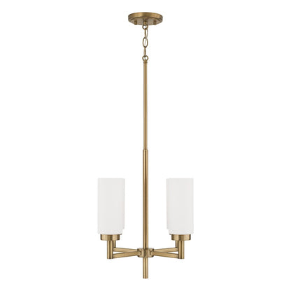 Capital Lighting Alyssa 4 Light Pendant, Brass/Faux Alabaster - 351741AD