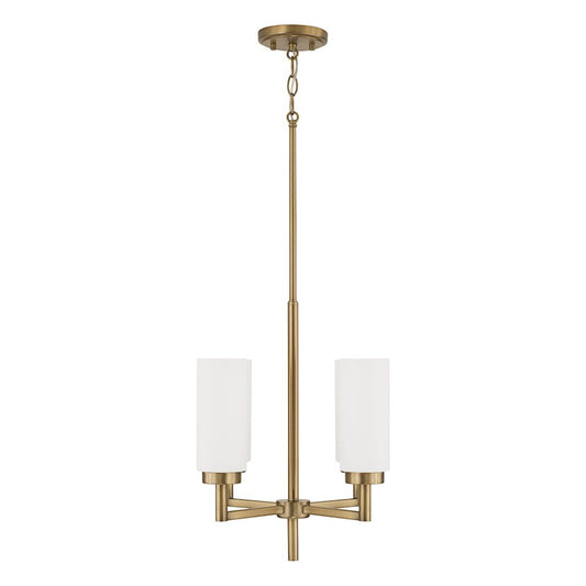 Capital Lighting Alyssa 4 Light Pendant, Brass/Faux Alabaster - 351741AD