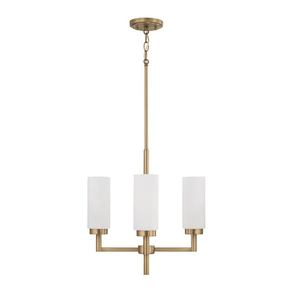 4 Light Pendant, Brass