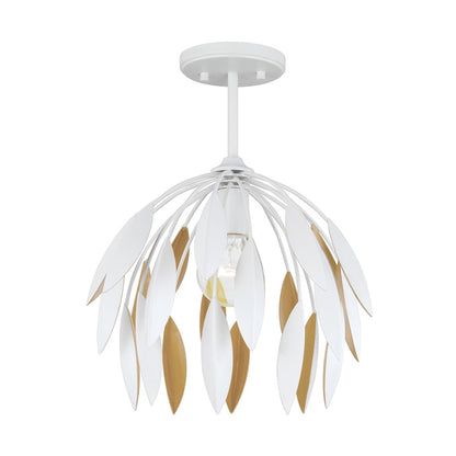 Capital Lighting Margeaux 1 Light 13" Pendant, White - 351811WE