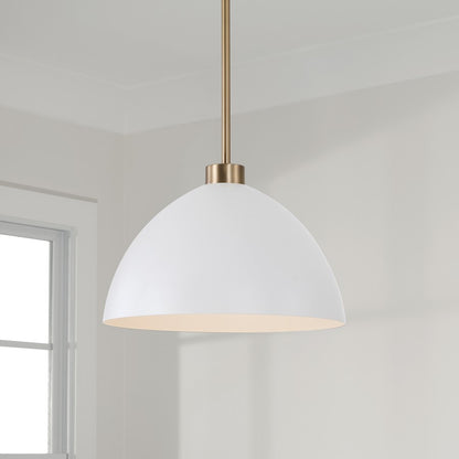 1 Light Pendant, Brass