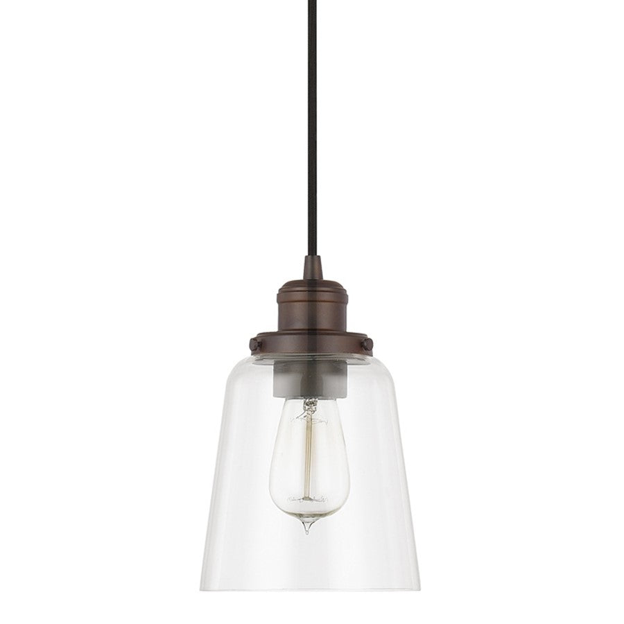 1 Light Mini Pendant, Burnished Bronze