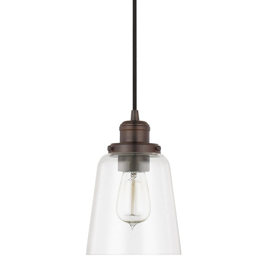 1 Light Mini Pendant, Burnished Bronze