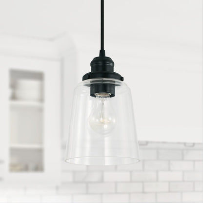 1 Light Pendant, Clear