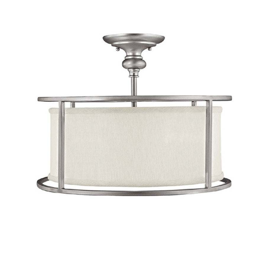 Capital Lighting Midtown 3 Light Semi Flush, Burnished Bronze