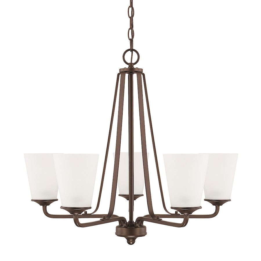 HomePlace by Capital Lighting Braylon 5 Light Chandelier, Bronze - 414151BZ-331