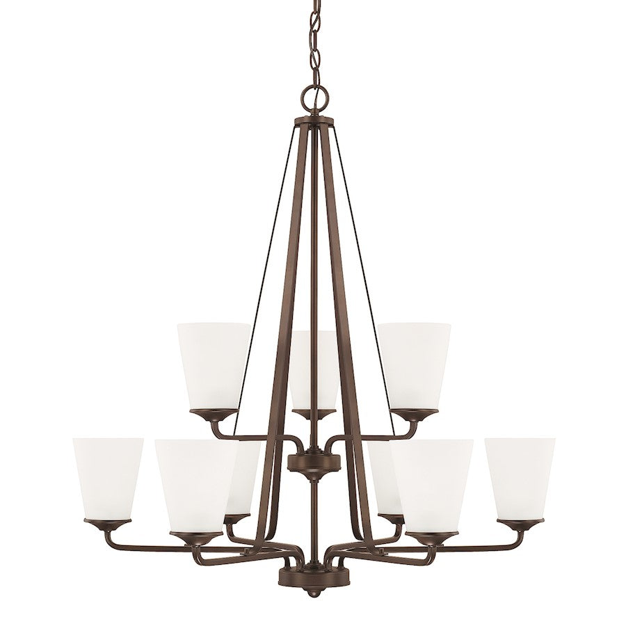 HomePlace by Capital Lighting Braylon 9 Light Chandelier, Bronze - 414191BZ-331