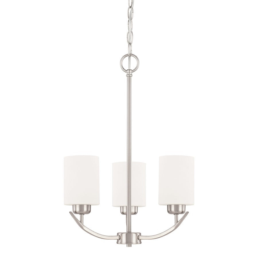 HomePlace by Capital Lighting Dixon 3 Light Chandelier, Nickel - 415231BN-338