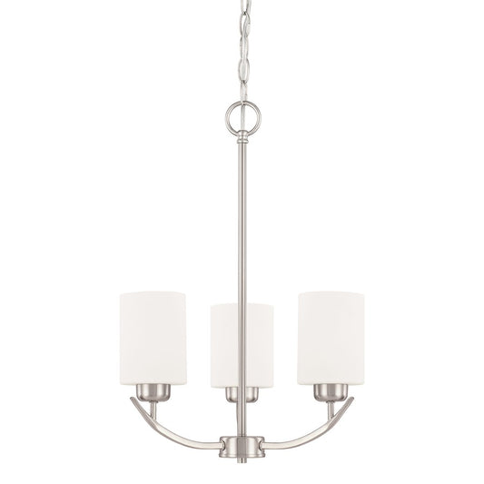 HomePlace by Capital Lighting Dixon 3 Light Chandelier, Nickel - 415231BN-338