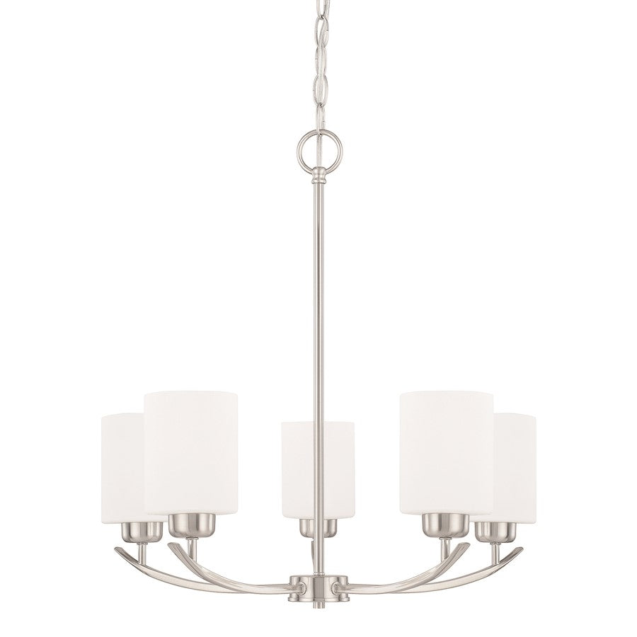 HomePlace by Capital Lighting Dixon 5 Light Chandelier, Nickel - 415251BN-338