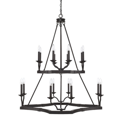 Capital Lighting Ravenwood 16 Light Chandelier, Black Iron - 419801BI