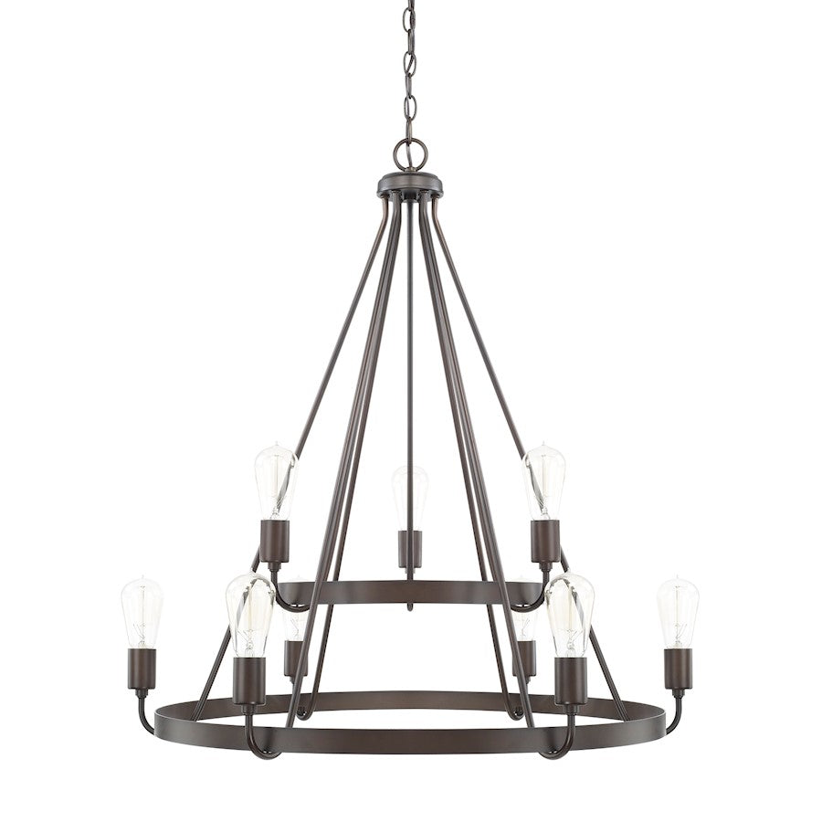 HomePlace by Capital Lighting Tanner 9 Light Chandelier, Bronze - 420091BZ